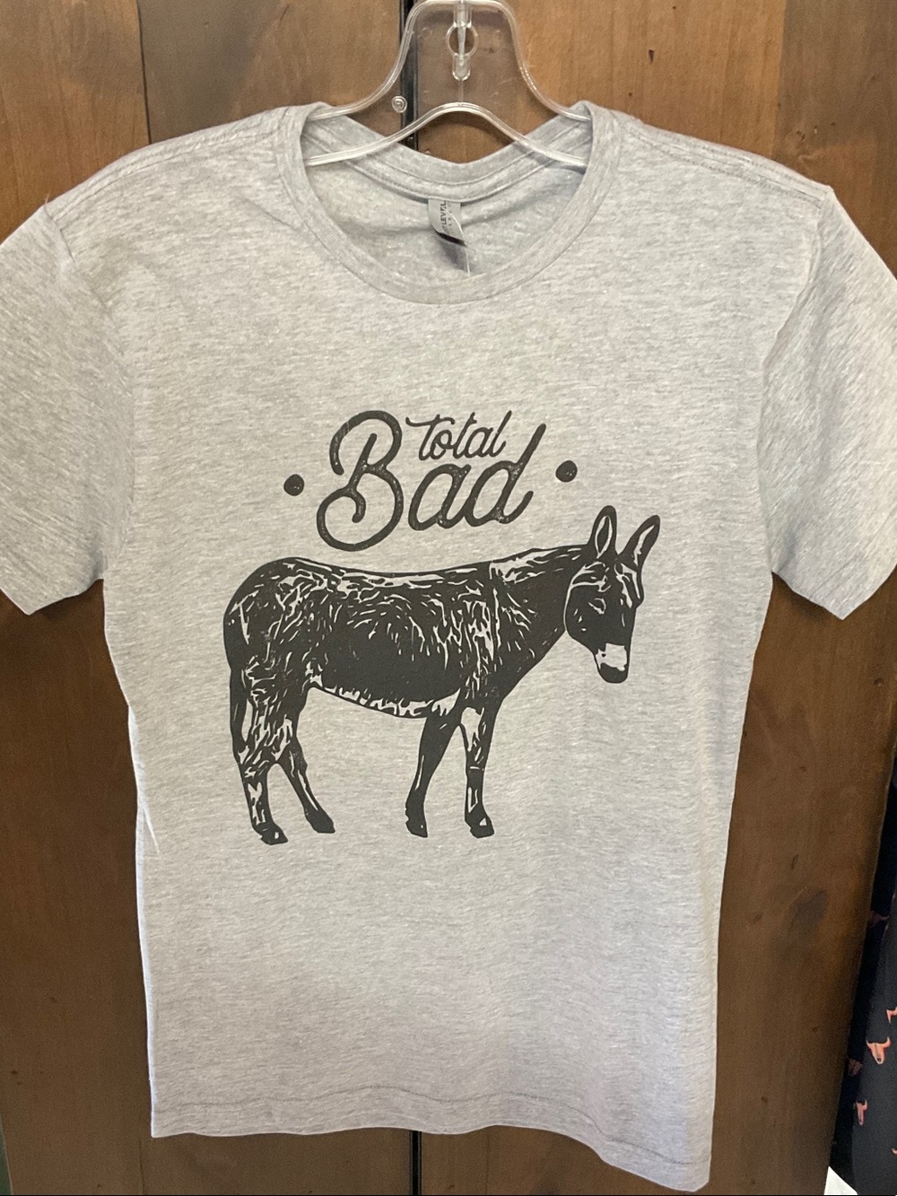 Next Level Apparel Light Gray Donkey Graphic Tee